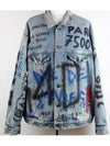 Graffiti logo denim jacket 50 100 105 - BALENCIAGA - BALAAN 3