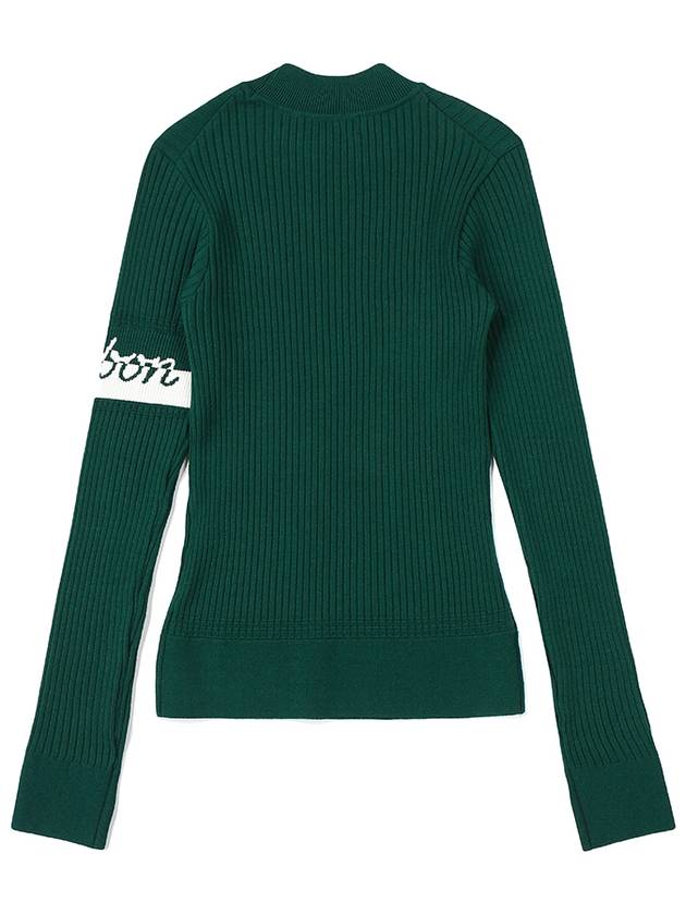 Sleeve Logo Point Basic Knit GREEN WOMAN M3322PKT14GRN - MALBON GOLF - BALAAN 3