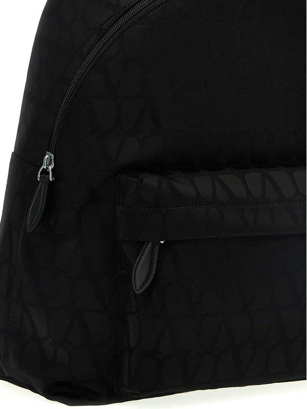 V Logo Backpack Black - VALENTINO - BALAAN 4