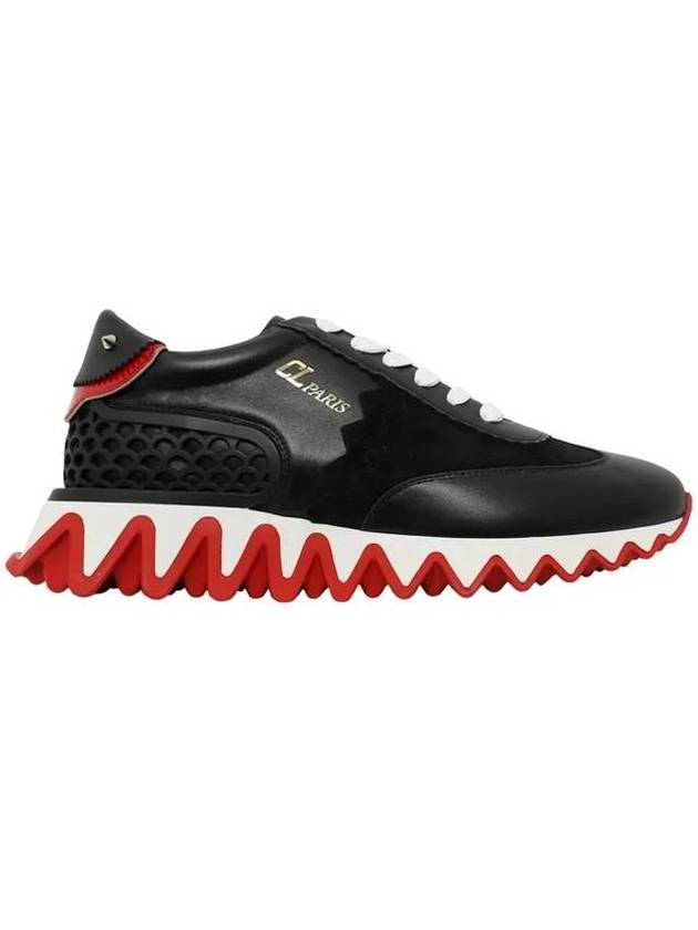 Loubi Shark Low Top Sneakers Black Red - CHRISTIAN LOUBOUTIN - BALAAN 1