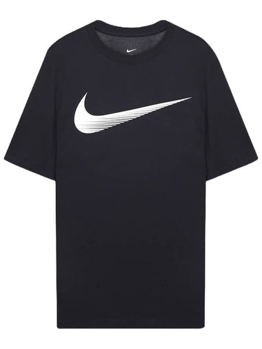 Swoosh Dri Fit Cotton Short Sleeve T-Shirt Black - NIKE - BALAAN 1