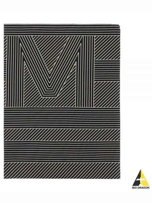 Striped Monogram Silk Scarf Black - TOTEME - BALAAN 2