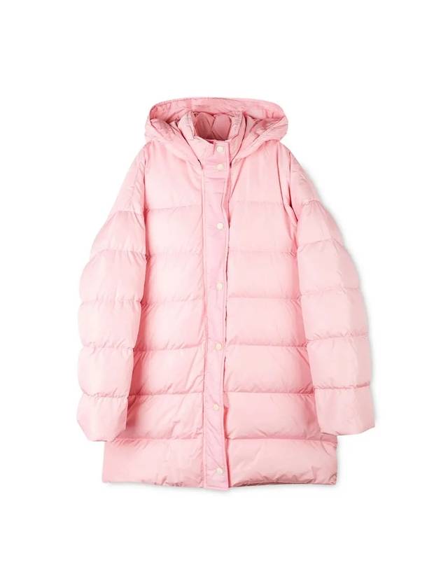 Logo Hooded Down Padding Pink - MSGM - BALAAN 2