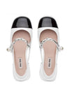 Two Tone Patent Leather Slingback Pumps White - MIU MIU - BALAAN 2