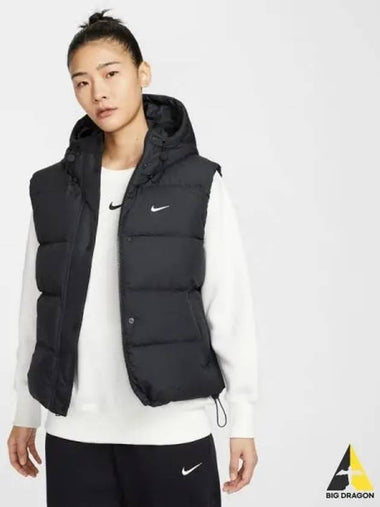 Jordan Women s NIKE Sportswear Metro Padding Therma Fit Loose Down Hooded Vest 010 - JORDAN - BALAAN 1