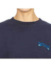 Women's Brushed Sweatshirt Navy - MAISON KITSUNE - BALAAN 7