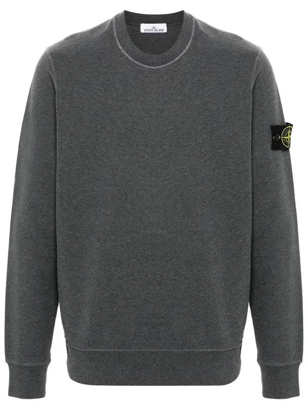 Compass Patch Cotton Sweatshirt Grey - STONE ISLAND - BALAAN 3