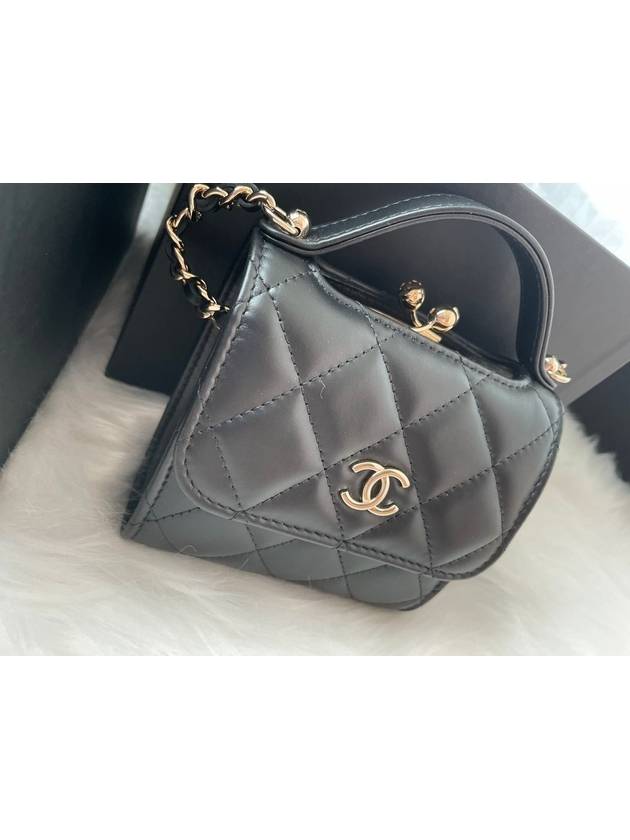 Women's Gold Vanity Retro Lambskin Chain Mini Bag Black - CHANEL - BALAAN 2