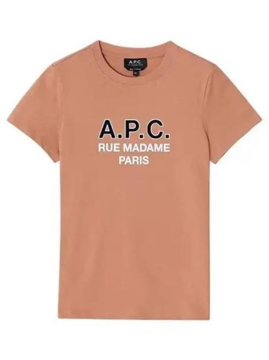 Logo Short Sleeve T-Shirt Brown - A.P.C. - BALAAN 2