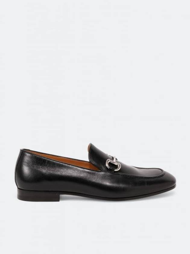 Horsebit Leather Loafers Black - GUCCI - BALAAN 3