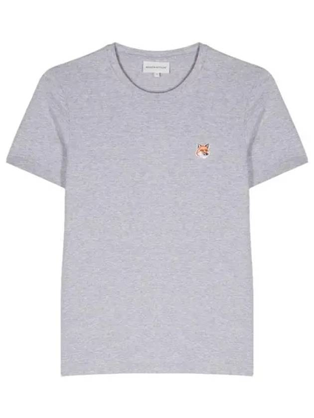 Fox Head Patch Regular Short Sleeve T-Shirt Grey - MAISON KITSUNE - BALAAN 2