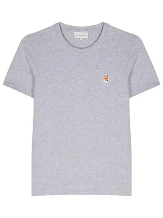 Fox Head Patch Regular Short Sleeve T-Shirt Grey - MAISON KITSUNE - BALAAN 2