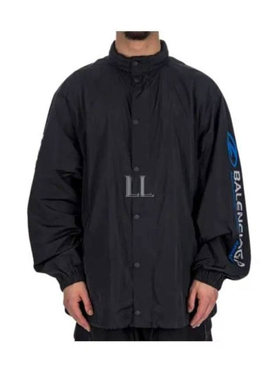 Logo Nylon Windbreaker Black - BALENCIAGA - BALAAN 2