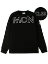 Women's Logo Patch Cotton Fleece Sweatshirt Black - MONCLER - BALAAN 4