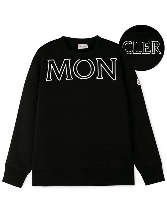 Women's Logo Patch Cotton Fleece Sweatshirt Black - MONCLER - BALAAN 2