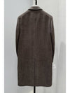 Men's Wool Cashmere Calfskin Maxi Pocket Herringbone Coat - HERMES - BALAAN 2