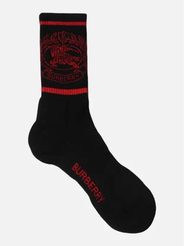 Prorsum Socks Red Black - BURBERRY - BALAAN 4