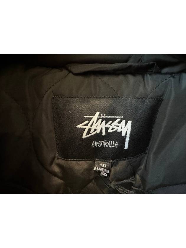 AU Australian Graffiti Quilted Crop Puffer Padded Jacket ST1L0494 Black WOMENS - STUSSY - BALAAN 5