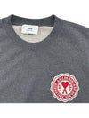 Heart Logo Patch Sweatshirt Grey - AMI - BALAAN 4