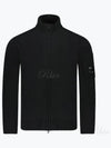 Lambswool GRS Zipped Cardigan Black - CP COMPANY - BALAAN 2