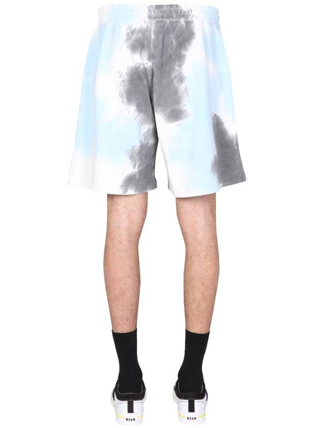 Men's Micro Logo Tie Dye Shorts Multi - MSGM - BALAAN 5