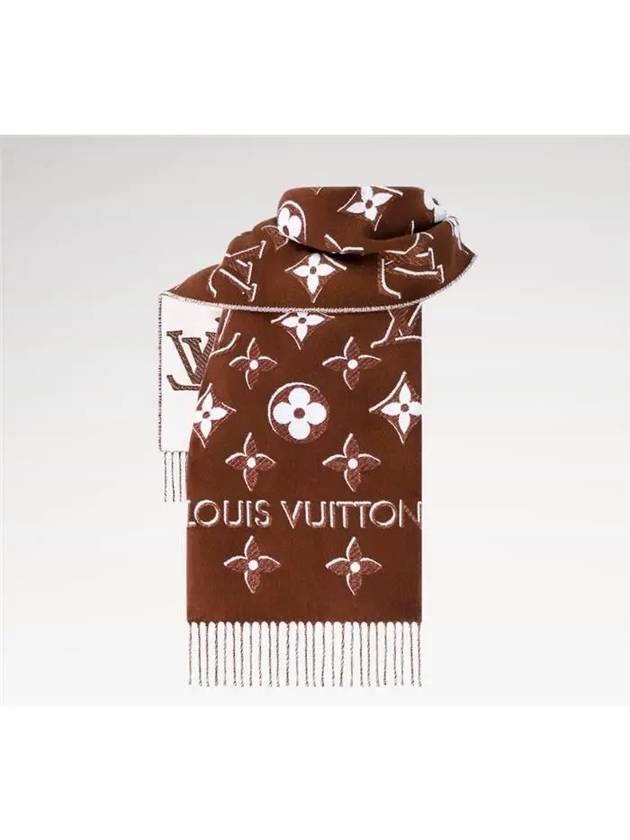 LV Essential Shine Scarf Brown - LOUIS VUITTON - BALAAN 3