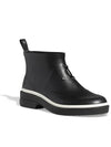 CC Logo Rubber Ankle Rain Boots Black - CHANEL - BALAAN 4