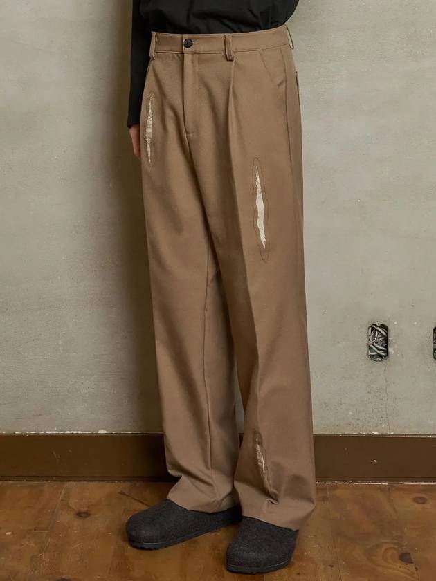 Lip Trousers Pants Brown - UNALLOYED - BALAAN 3