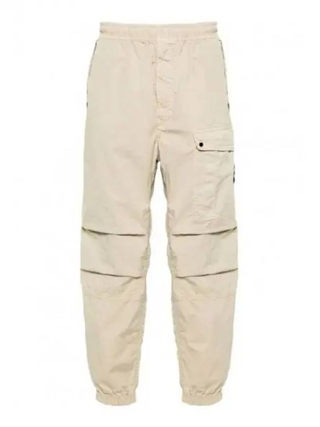 Logo Twill Cotton Cargo Track Pants Sand - STONE ISLAND - BALAAN 2