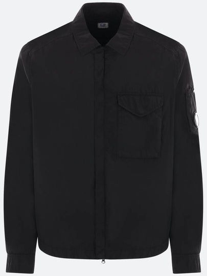 Full Zip Long Sleeve Shirt Black - CP COMPANY - BALAAN 2