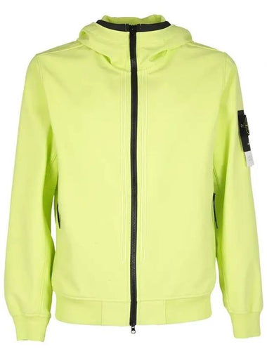 Wappen Patch Soft Shell Hooded Jacket Lemon - STONE ISLAND - BALAAN 1