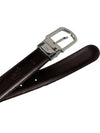 Round Buckle 30mm Reversible Leather Belt Black Brown - MONTBLANC - BALAAN 7