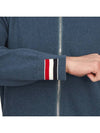 Textured Striped Cotton Bomber Jacket Blue - THOM BROWNE - BALAAN 10