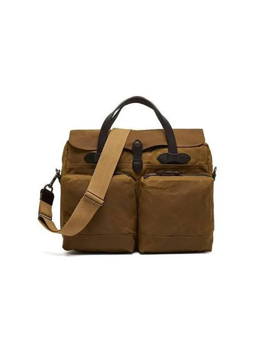 20231633 Dark Tan 70140 24 HOUR TIN Teen Cloth 140 Briefcase - FILSON - BALAAN 1