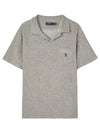 Custom Slim Fit Terry Short Sleeve Polo Shirt Grey - POLO RALPH LAUREN - BALAAN 1