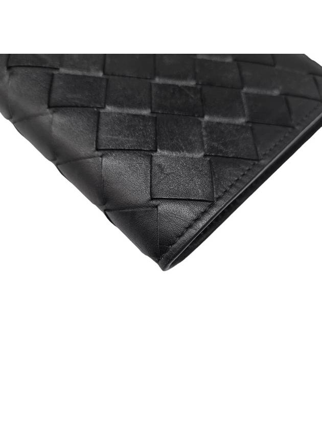 Women s 605721 Intrecciato Black Leather Bicycle Wallet - BOTTEGA VENETA - BALAAN 6