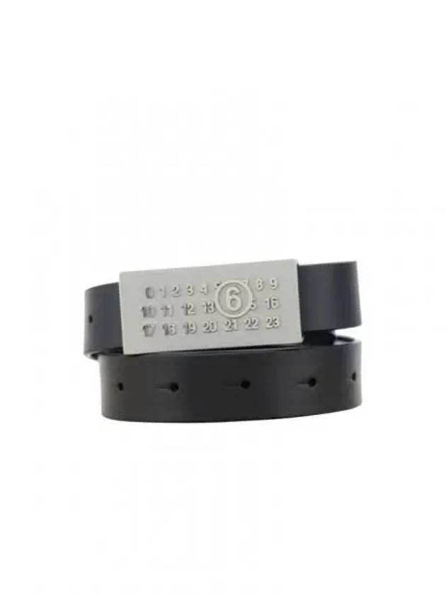 Numeric Logo Buckle Tag Leather Belt Black - MAISON MARGIELA - BALAAN 2