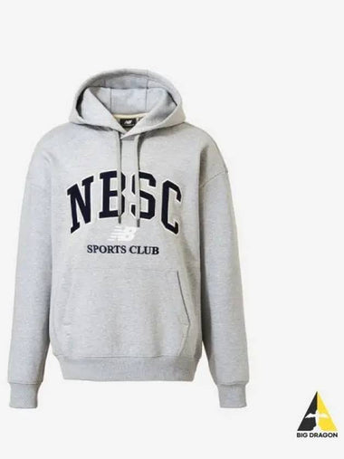 Uni NBSC Fleece Hood AC Melange Gray - NEW BALANCE - BALAAN 1