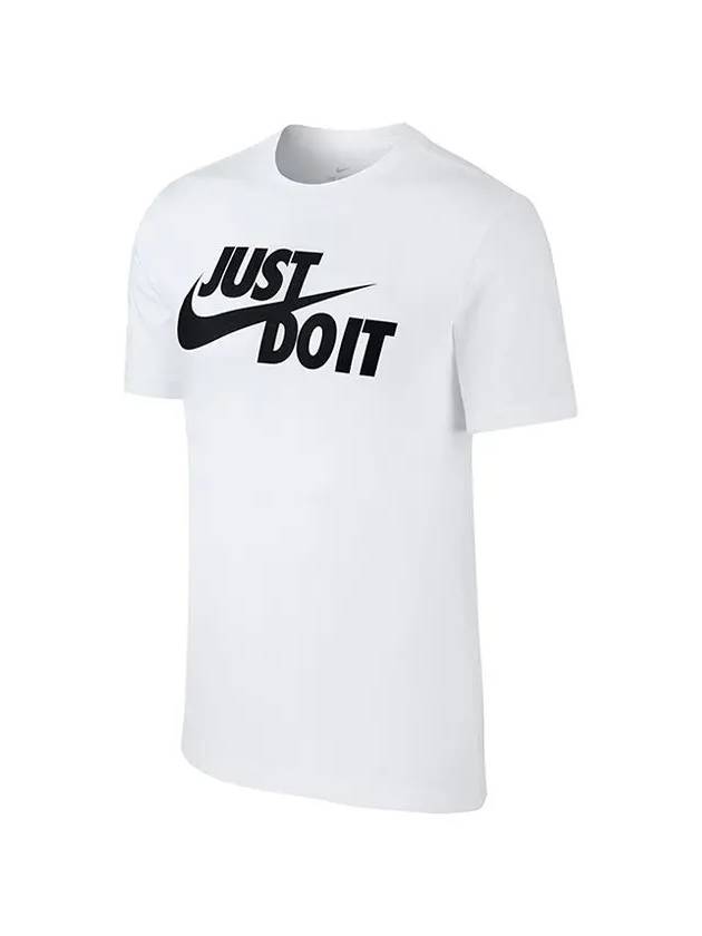 Swoosh Short Sleeve T-Shirt White - NIKE - BALAAN 4