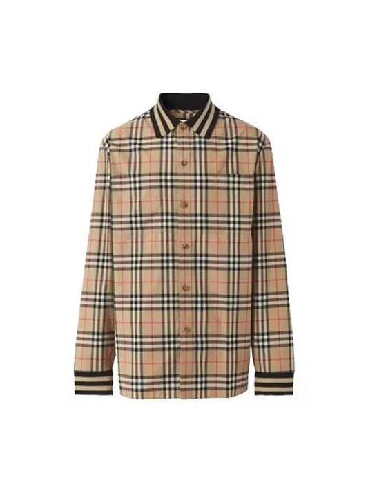 Vintage Check Cotton Poplin Long Sleeve Shirt Archives Beige - BURBERRY - BALAAN 2