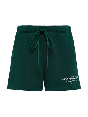 Women's Logo Sweatshirt Tennis Shorts Green - AUTRY - BALAAN 1