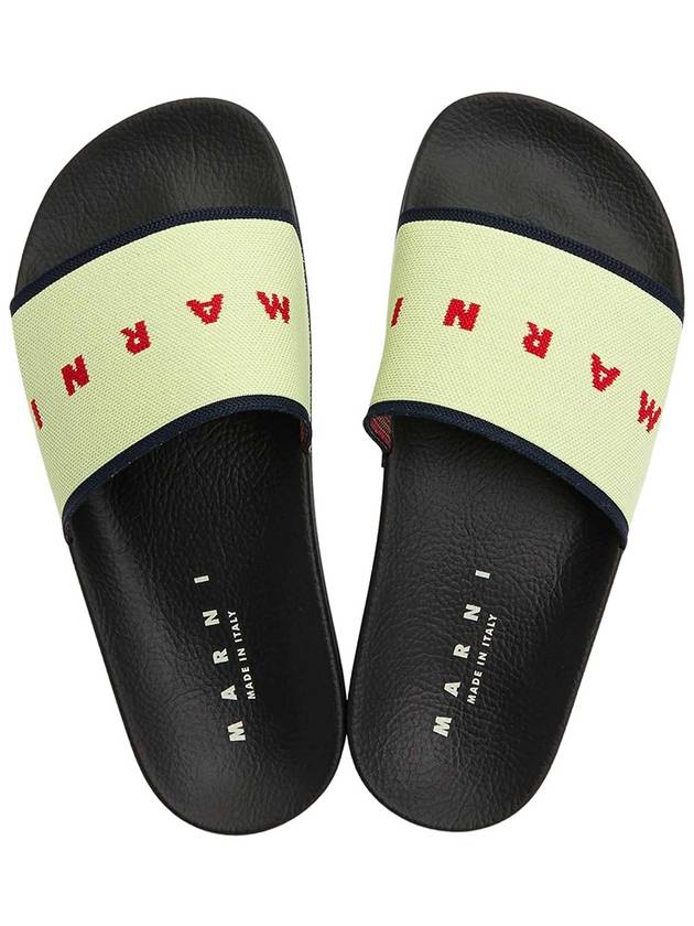 Stretch Logo Jacquard Slippers Beige - MARNI - BALAAN 3