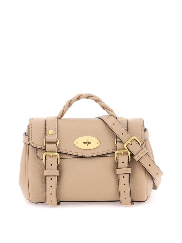 Alexa Heavy Grain Mini Tote Bag Beige - MULBERRY - BALAAN 1