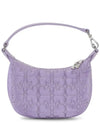 Butterfly Mini Flat Satin Pouch Shoulder Bag Light Lilac - GANNI - BALAAN 2