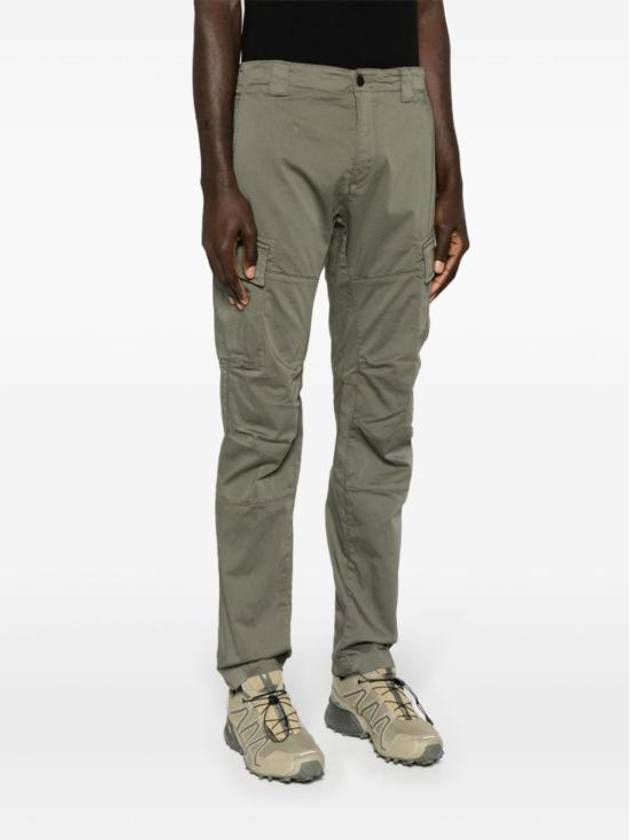 Stretch Sateen Ergonomic Lens Cargo Straight Pants Green - CP COMPANY - BALAAN 6