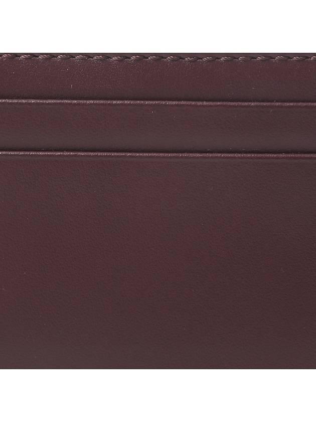 Logo Leather Card Wallet Burgundy - BURBERRY - BALAAN 6