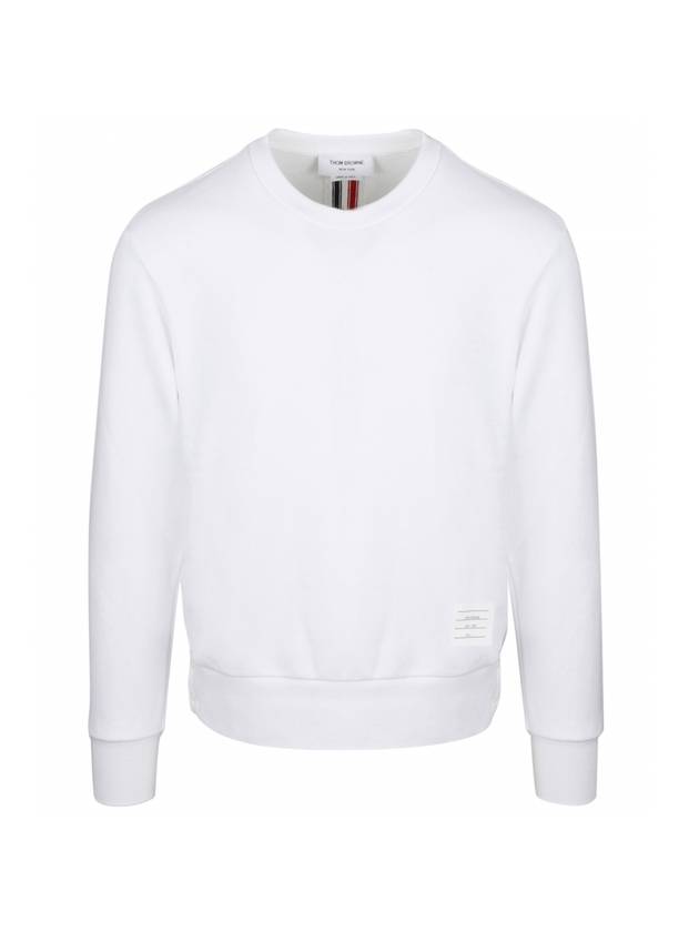 Center Back Stripe Crewneck Sweatshirt White - THOM BROWNE - BALAAN 1