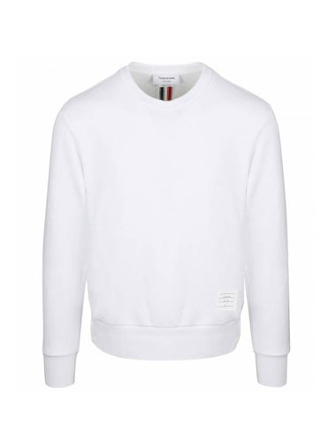 Center Back Stripe Crewneck Sweatshirt White - THOM BROWNE - BALAAN 1