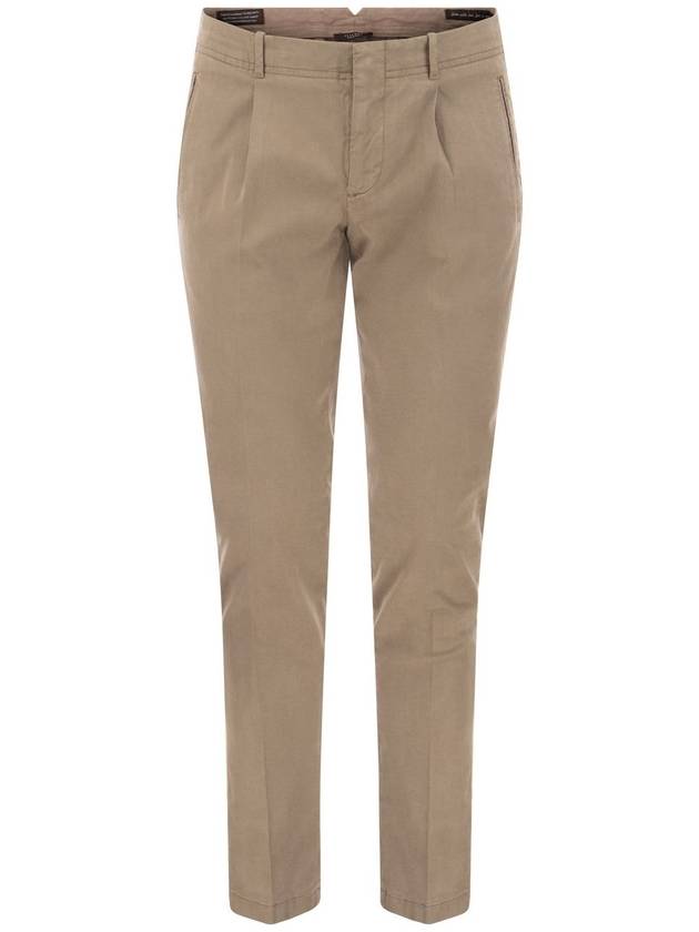 Cotton Silk Straight Pants Beige - PESERICO - BALAAN 2