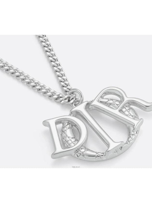 Dior Charm Pendant Necklace Silver Finish Brass - DIOR - BALAAN 2